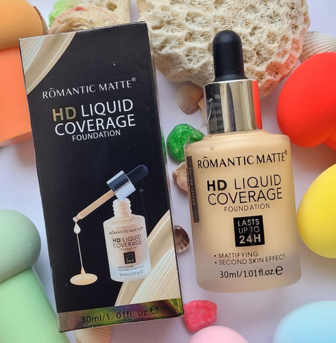 کرم پودر روزانه رمانتیک مات HD با پوشش عالی.حجم30g ROMANTIC MATTE