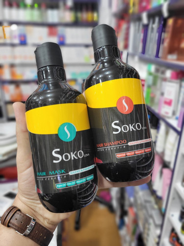 شامپو و ماسک مو بدون سولفات برزیلی سوکو لوا.حجم500 (SOKO LOVA)