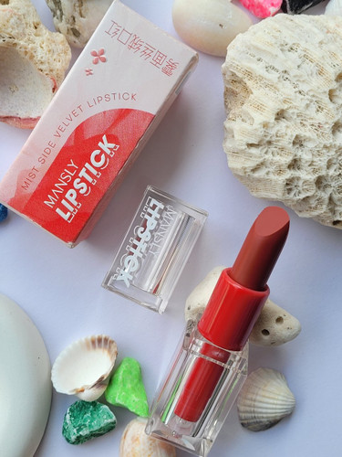 رژ لب مخملی و مات میست ساید مانسلی قرمز آجری Mansly Mist Side Velvet Lipsti