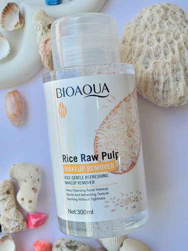 پاک کننده آرایش ملایم و طراوت بخش برنج بیواکوا BIOAQUA حجم 300 میل
