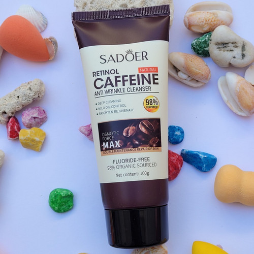 فوم شستشوی صورت چندگانه و جوانساز کافئین رتینول .حجم100g Retinol Caffeine cleanser