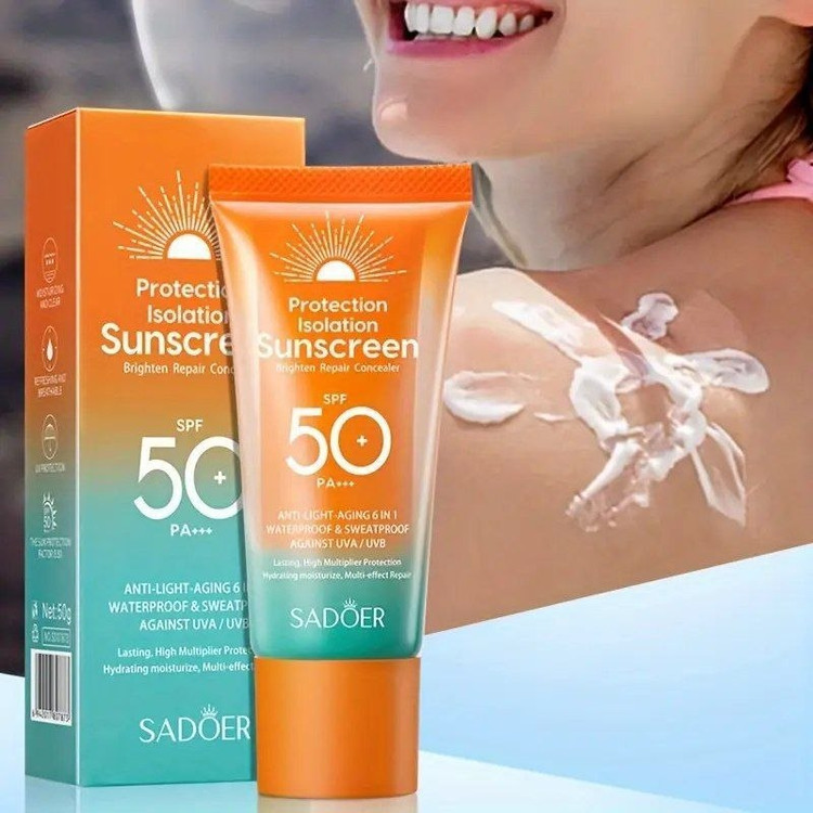 کرم ضدآفتاب و آبرسان ۶ در ۱ ترمیمی سادور .حاوی50spf SADOER