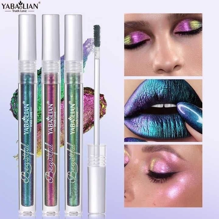سایه و هایلایتر مایع کروم و هولوگرامی YABAOLIAN